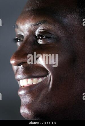 England striker Emile Heskey talks to the media Oulton Hall Hotel, Leeds ahead of the International friendly against Italy on Wednesday at Elland Road. Stock Photo