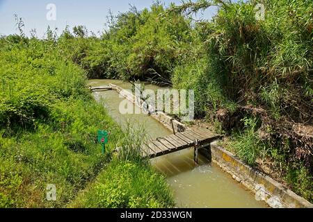 Tel Afek, is an archaeological site located in the coastal hinterland of the Ein Afek Nature Reserve, east of Kiryat Bialik, Israel. It is also known Stock Photo