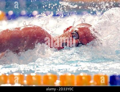 Scotland's Graeme Smith on his way to winning bronze in the Men's 1500m Freestyle Finals at the 2002 Commonwealth Games, Manchester Aquatic Centre. Stock Photo