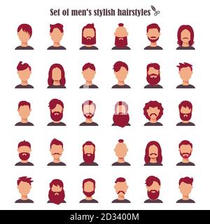 Retro Hairstyle Men. male retro hair. Mohawk Hair, Hairstyles dating rock, Hairdo, skinhead. The classic and trendy. salon hairstyles for haircut Stock Vector