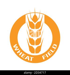 Wheat icon on white background. Vector illustration. Suitable for labels Stock Vector