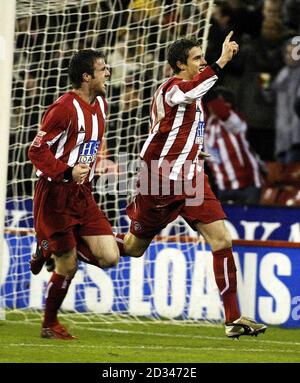 Sheffield United's Andy Gray celebrates after scoring their second goal ...