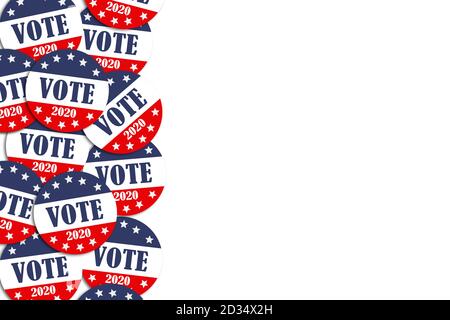 Presidential election 2020 in the United States. Icon for voting in elections. Presidential elections in the United States of America. Voting buttons Stock Photo