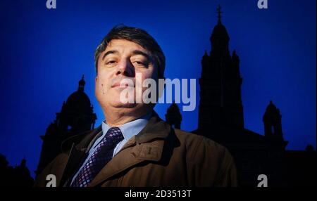 Kamal Ketuly, whose family was torn apart just months after Saddam Hussein came to power in George Square in Glasgow. Stock Photo