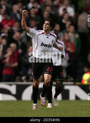 AC Milan's Ricardo Kaka celebrates after scoring the equaliser Stock Photo