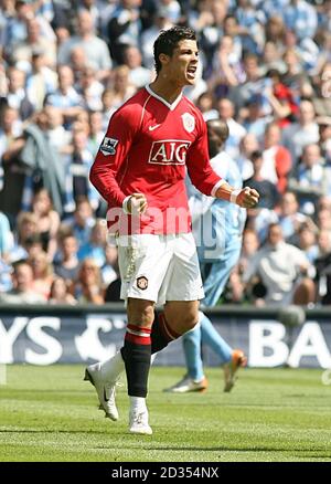 Manchester United's Cristiano Ronaldo celebrates at the final whistle Stock  Photo - Alamy