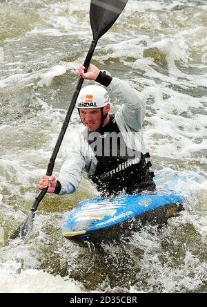 Team GB Slalom canoeist Campbell Walsh during a photo call at John Dudderidge House, Nottingham. Stock Photo