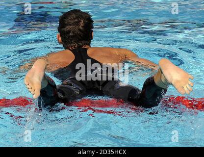 USA's Michael Phelps after the Men's 200m Freestyle heat during the FINA World Swimming Championships in Rome, Italy. Stock Photo