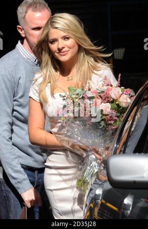 Holly Willoughby leaves the London Studios after her first day presenting This Morning. Stock Photo