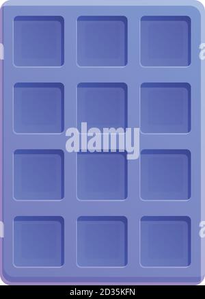 Rubber ice cube tray icon. Cartoon of rubber ice cube tray vector icon for web design isolated on white background Stock Vector