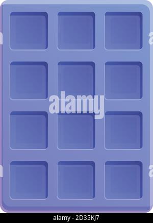 Empty ice cube tray icon. Cartoon of empty ice cube tray vector icon for web design isolated on white background Stock Vector