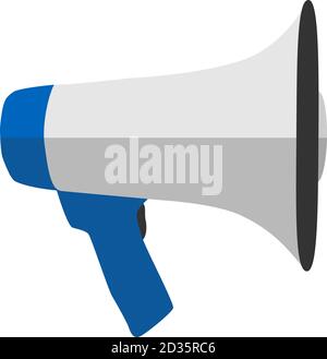 flat megaphone or bullhorn loudspeaker isolated on white vector illustration Stock Vector