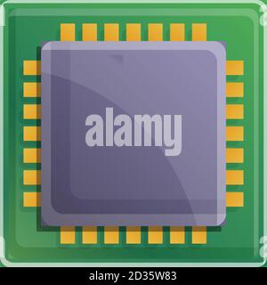 Quantum processor icon. Cartoon of quantum processor vector icon for web design isolated on white background Stock Vector