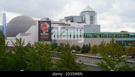 JERSEY CITY, NJ -27 SEPTEMBER 2020- View of the Liberty Science Center, a landmark science museum located in New Jersey, United States. Stock Photo