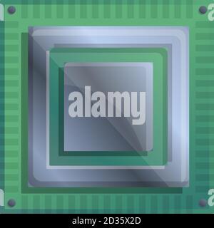 Laptop processor icon. Cartoon of laptop processor vector icon for web design isolated on white background Stock Vector