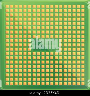 Processor card icon. Cartoon of processor card vector icon for web design isolated on white background Stock Vector