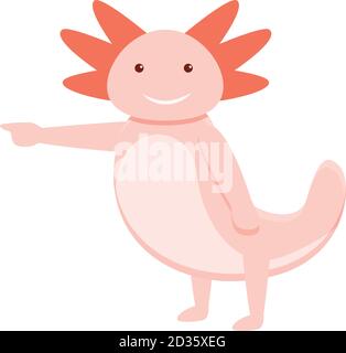 Axolotl animal icon. Cartoon of axolotl animal vector icon for web design isolated on white background Stock Vector