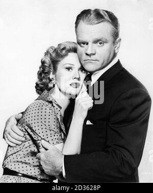 VIRGINIA MAYO and JAMES CAGNEY Publicity Portrait in  WHITE HEAT 1949 director RAOUL WALSH screenplay Ivan Goff and Ben Roberts suggested by a story by Virginia Kellogg music Max Steiner Warner Bros. Stock Photo