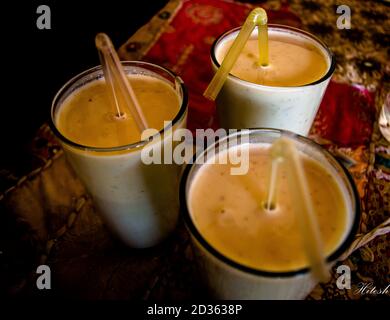 Tasty Rajasthani lassi buttermilk Famous Rajasthani Dish Stock Photo