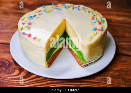 Tricolour Cream Cake- Order Online Tricolour Cream Cake @ Flavoursguru