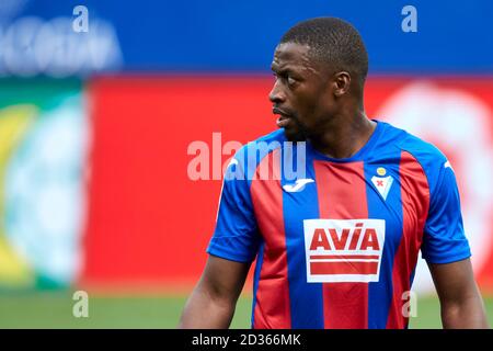 Eibar, Spain. 27th Sep, 2020. Papakouli Diop of SD Eibar during the La Liga match between SD Eibar and Athletic Club played at Ipurua Stadium on September 27, 2020 in Eibar, Spain. (Photo by Ion Alcoba/PRESSINPHOTO) Credit: Pro Shots/Alamy Live News Stock Photo