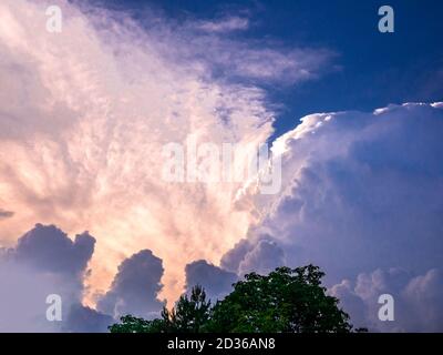Forming a massive supercell at its edge Stock Photo