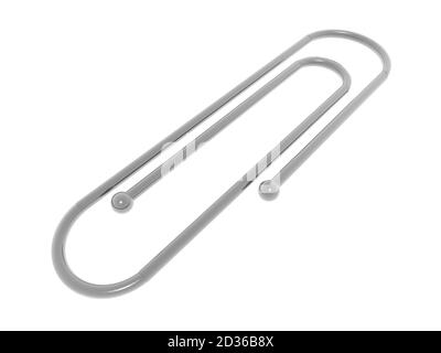 colorful metallic paper clips for stapling Stock Photo
