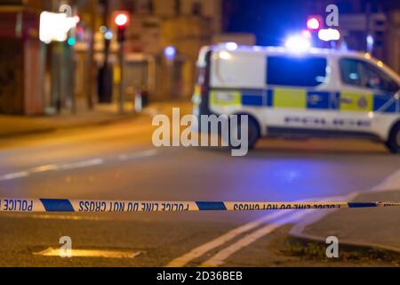 Soco/CSI at Hit and Run Scene Stock Photo