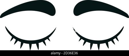 Eyelashes icon. Cartoon of eyelashes vector icon for web design isolated on white background Stock Vector