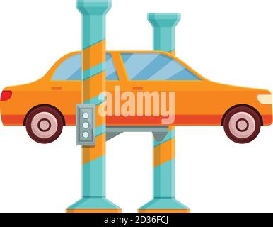 Car lift station icon. Cartoon of car lift station vector icon for web design isolated on white background Stock Vector