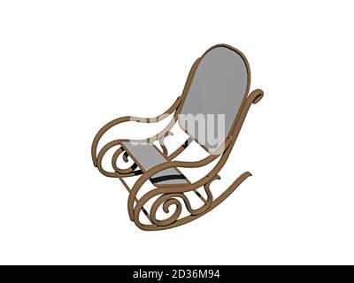 wooden rocking chair from grandpa Stock Photo - Alamy