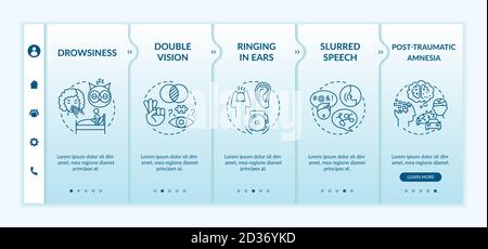 Head trauma onboarding vector template Stock Vector