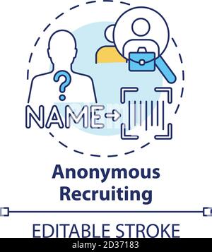 Anonymous recruiting concept icon Stock Vector