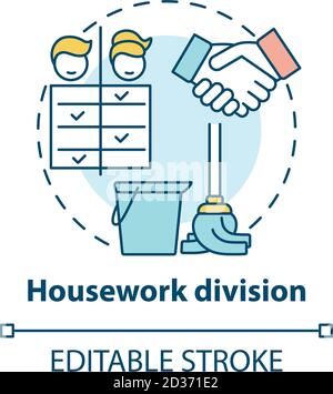 Housework division concept icon Stock Vector