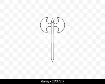 Axe, tool, fantasy, game icon. Vector illustration, flat design. Stock Vector