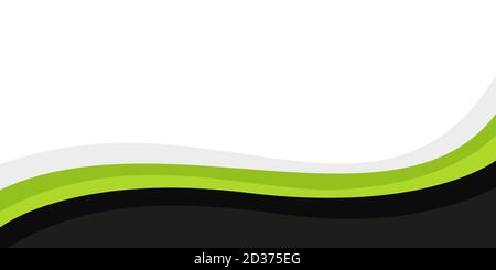 Abstract green black grey wavy background . vector illustration Stock Vector