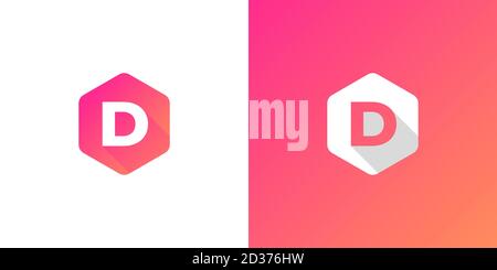 Letter D logo template. Vector abstract origami style. Application icon . vector illustration eps10 Stock Vector