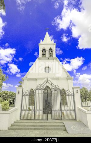 Santa María de Guadalupe Parish in the town of Cócorit, Sonora Mexico. Obregon Sonora. general view of iglecia, catholic church facade. (By Luis Gutie Stock Photo