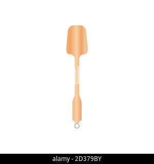 Wooden spoon vector illustration isoalted on white background. Natural wood material tableware. Suitable for Realistic 3d Mockup. 24/35 Stock Vector
