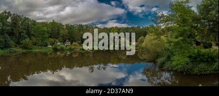 Malse river near Plav village in cloudy autumn color day Stock Photo