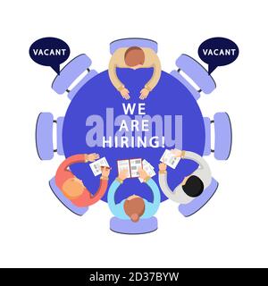 We are hiring illustration. HR, recruitment vector concept Stock Vector