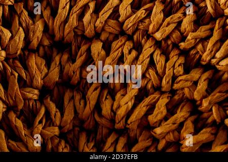 Brown Textured Braided Vimini Background Stock Photo