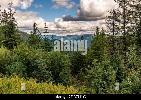 Beautiful View From Moon Pass. Wallace, Idaho. Stock Photo