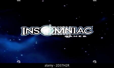 Insomniac Games Developer Logo - Sony Playstation 2 PS2 - Editorial use only Stock Photo