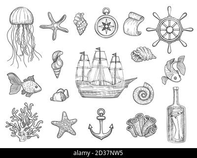 Fish boat net icon outline vector. Sea vessel 15108464 Vector Art
