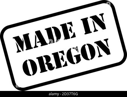 Made in Oregon state sign in rubber stamp style vector Stock Vector