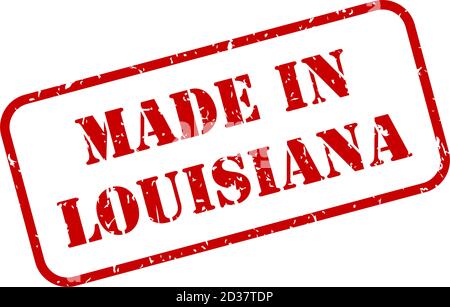 Made in Louisiana state sign in rubber stamp style vector Stock Vector