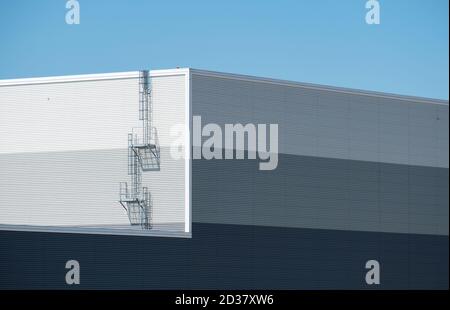 Corner of a warehouse Stock Photo