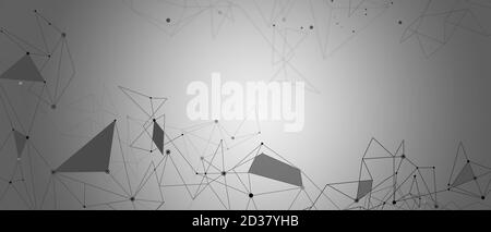 Network connection with lines and dots. Business connection concept Stock Photo