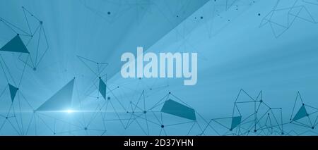 Network connection with lines and dots. Business connection concept Stock Photo
